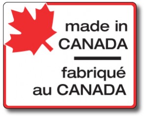MADE IN CANADA - 3&quot; x 4&quot; Die Cut Rectangle- Black and Red on White