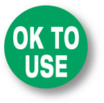 QUALITY - OK to use (Green) 1.5" diameter circle