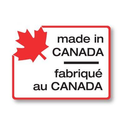 Made in Canada Labels - 4" x 3" rectangle