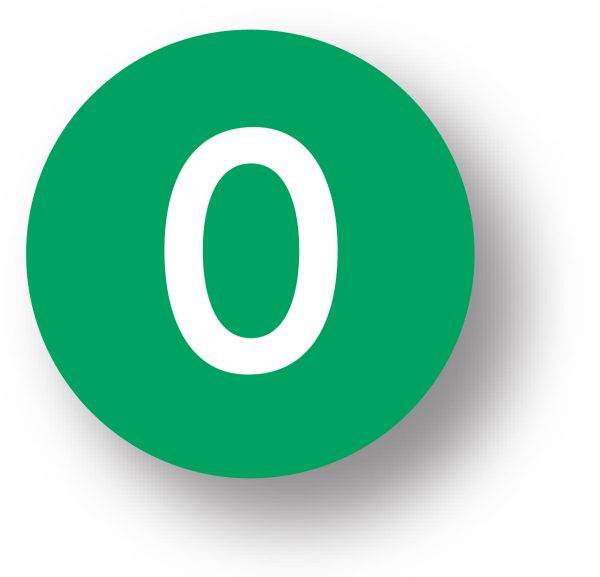 Number 0 Label