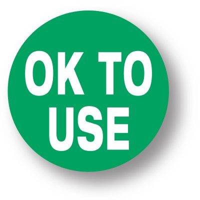 OK to Use Inventory Label