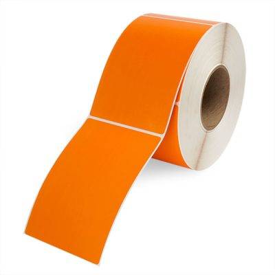 4" x 6" Orange Direct Thermal Labels