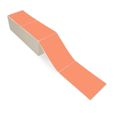 4" x 6" Orange Direct Thermal Labels