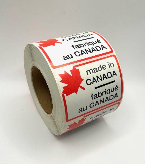 Made in Canada Labels - 4" x 3" rectangle - Image 2