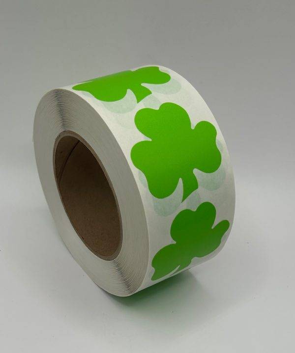 2.25x 2.25 green shamrock labels
